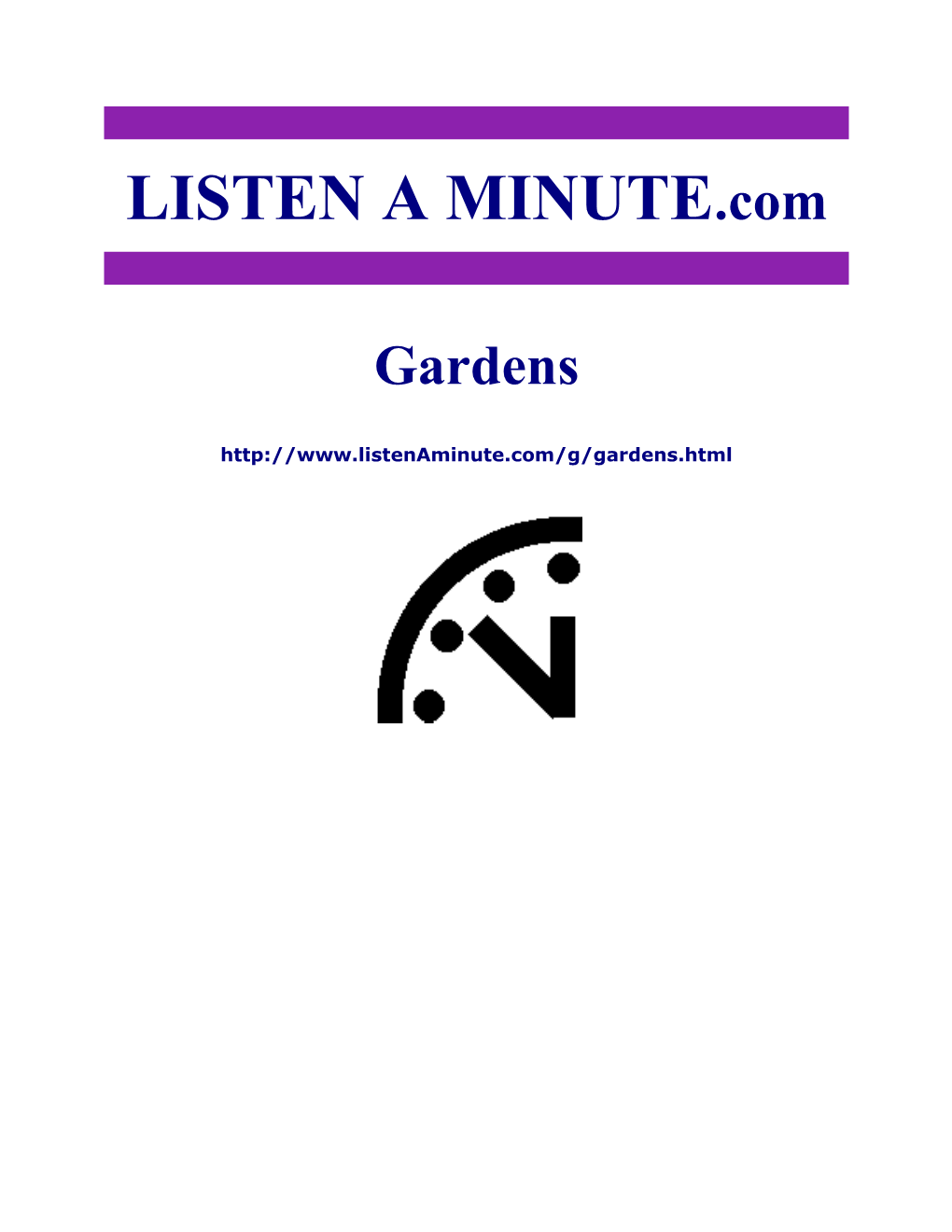 Listen a Minute.Com - ESL Listening - Gardens