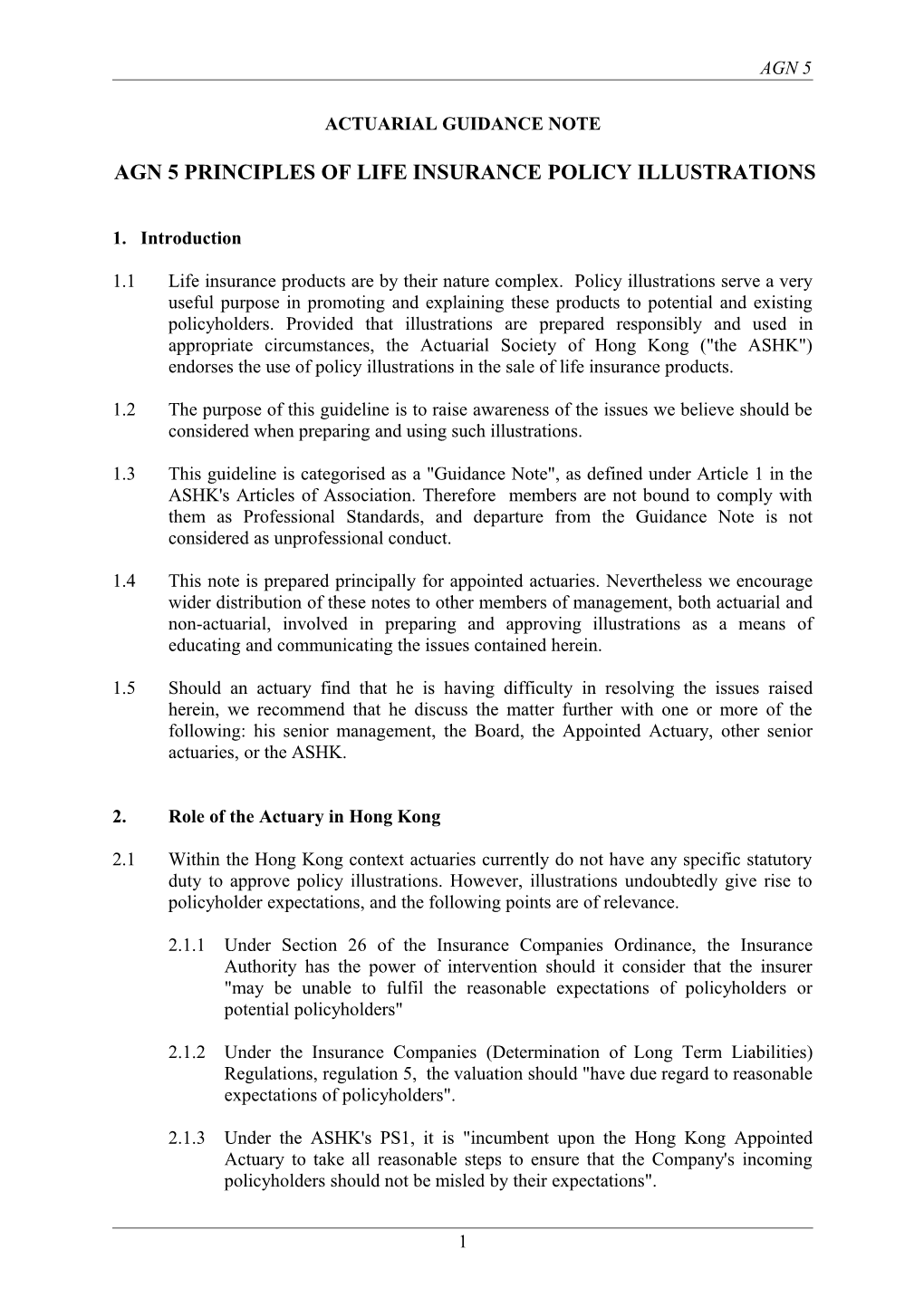 Agn 5Principles of Life Insurance Policy Illustrations