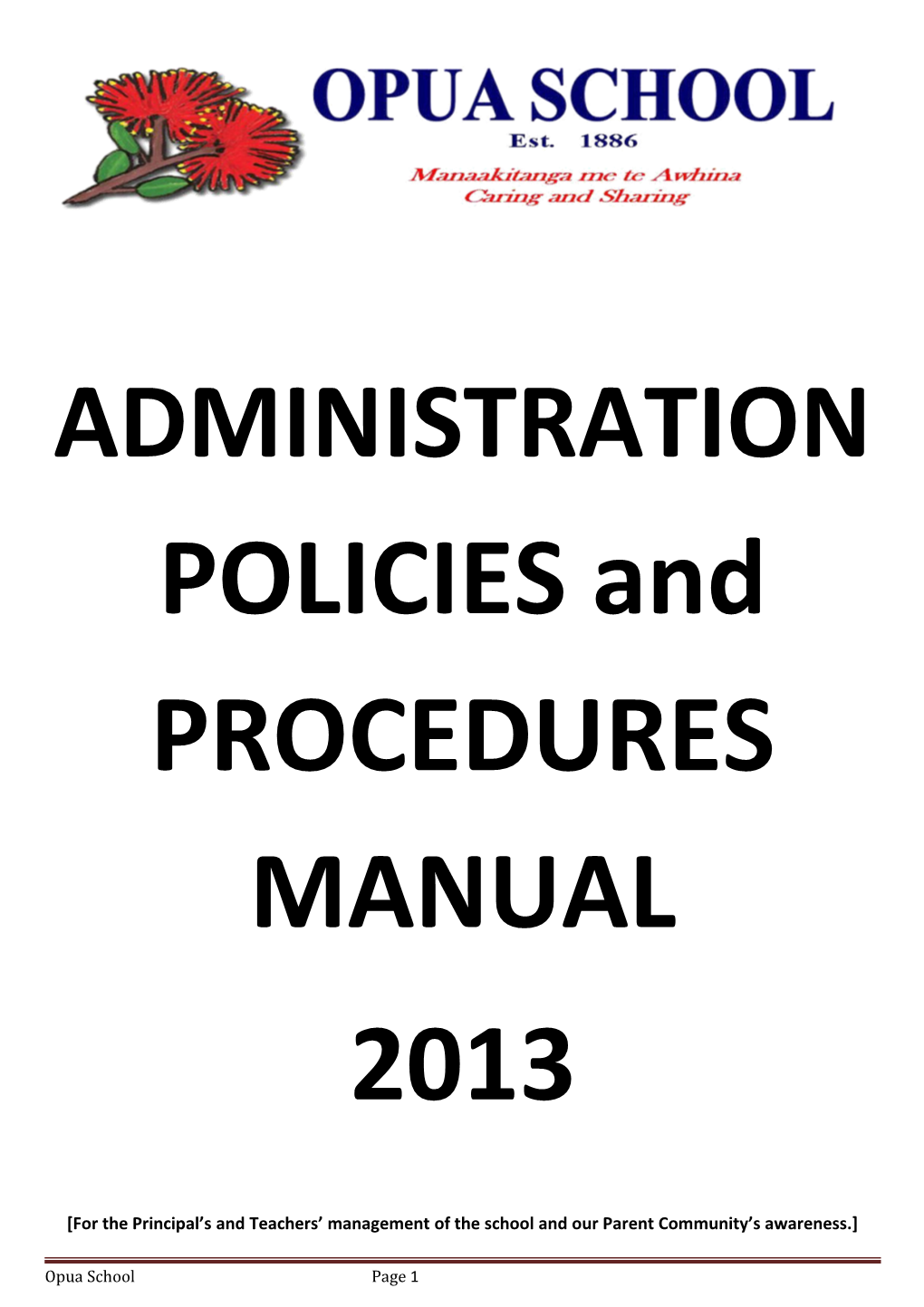 ADMINISTRATIONPOLICIES and PROCEDURES MANUAL