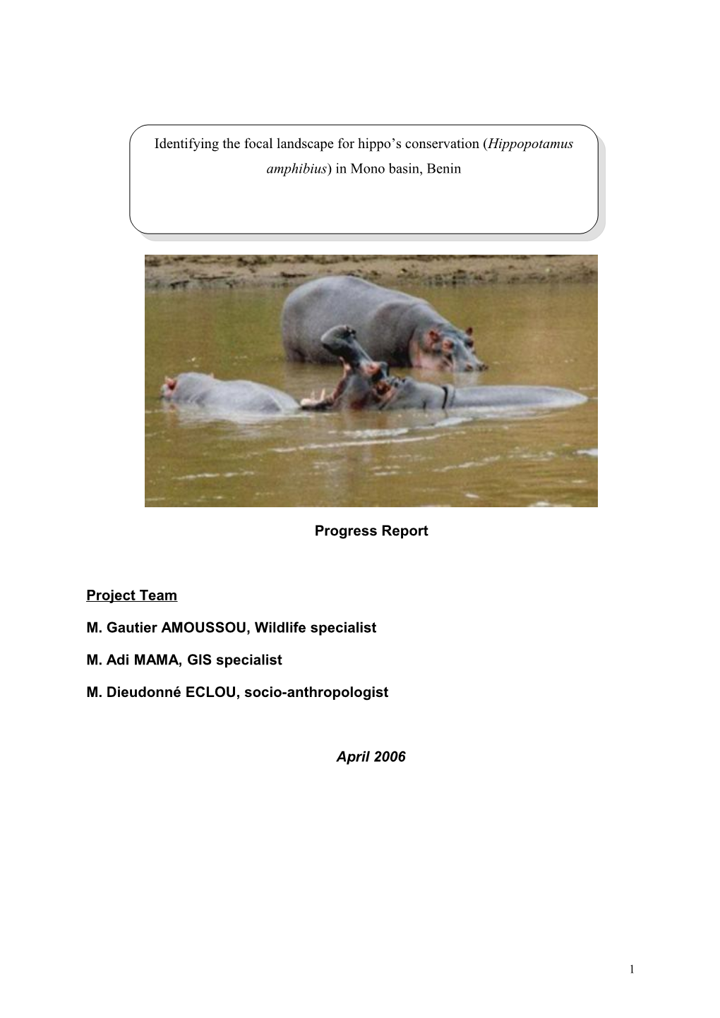 Distribution of Hippos in Mono Basin