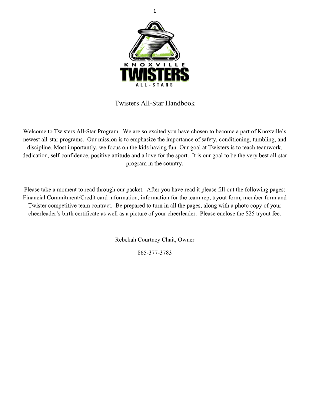 Twisters All-Star Handbook