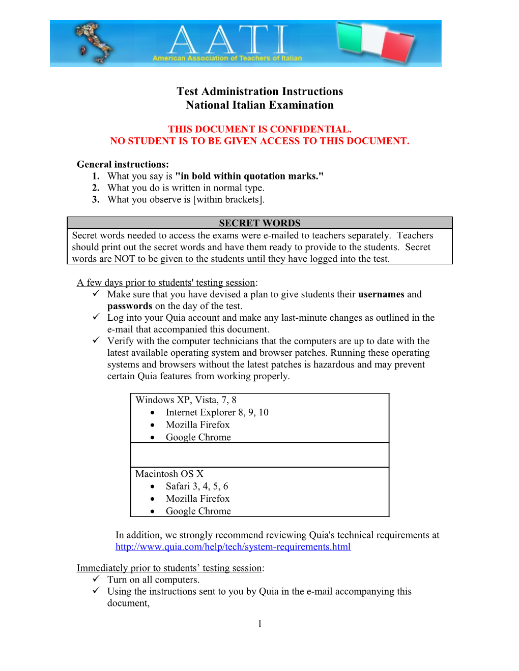 2006 National Italian High School Exam Contest Application