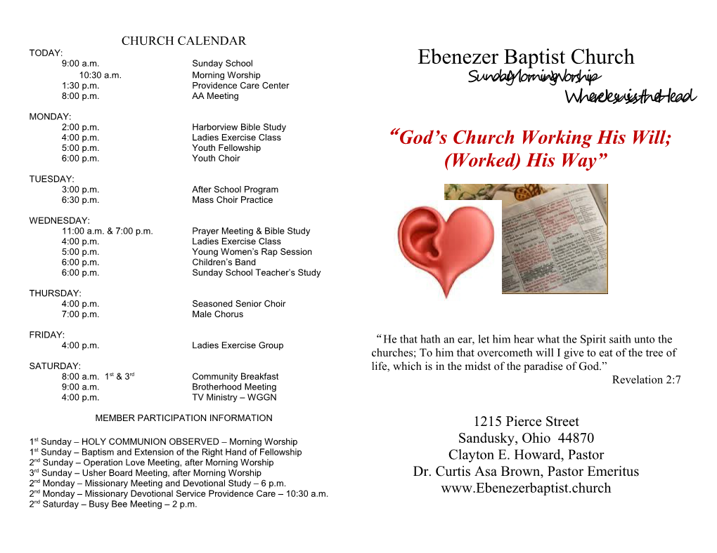 Church Calendar