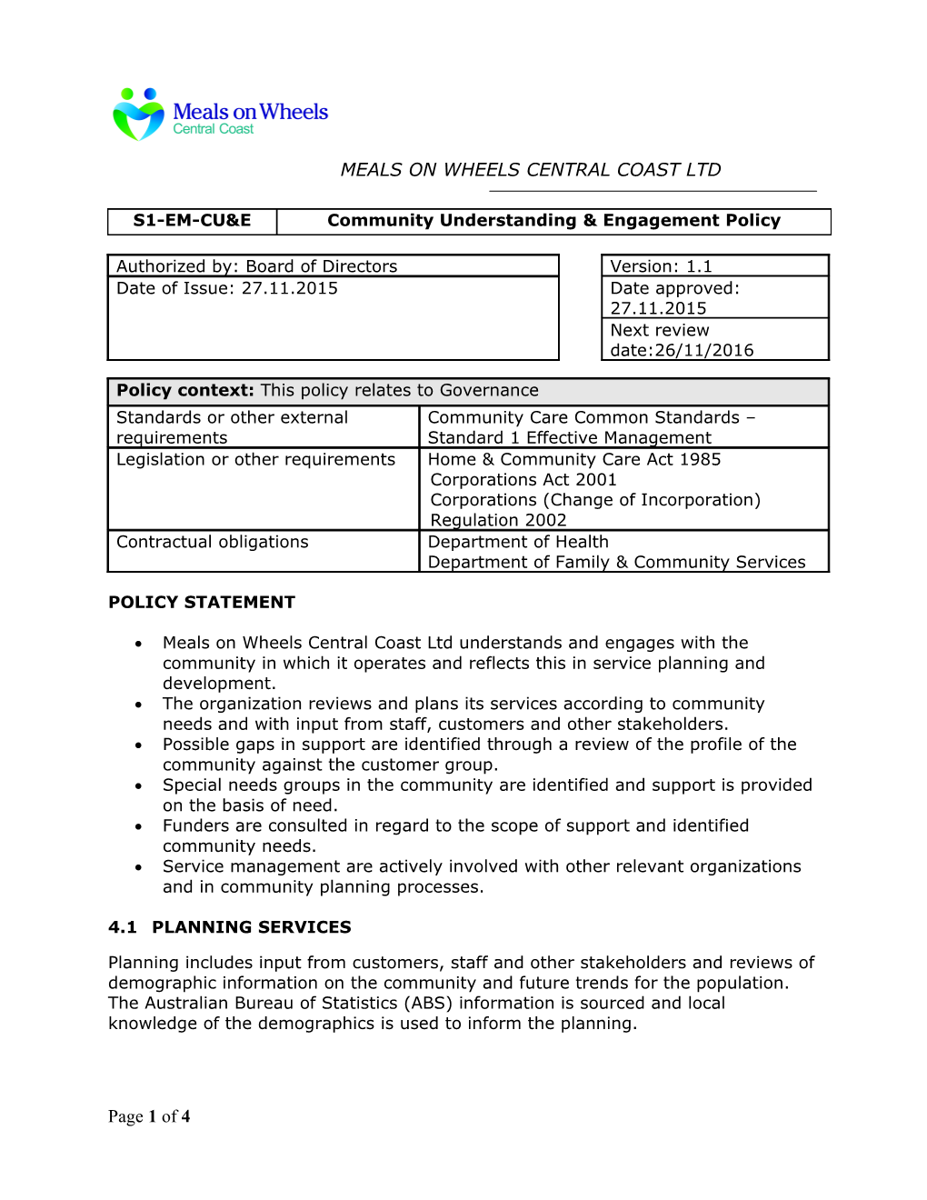 MSO Policy Template