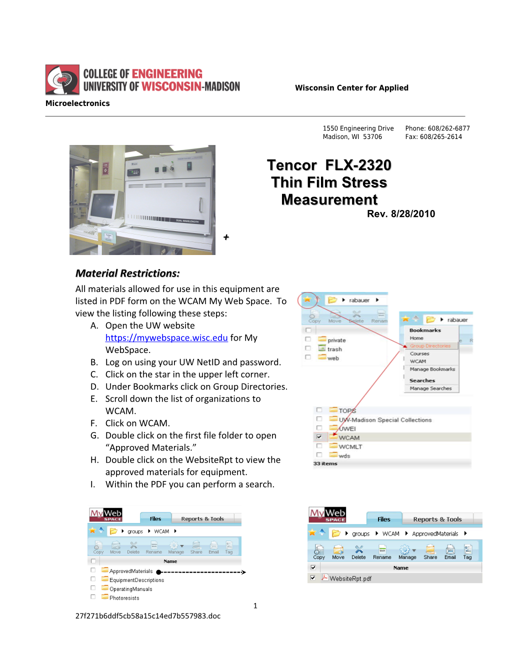 Thin Film Stress Measurement