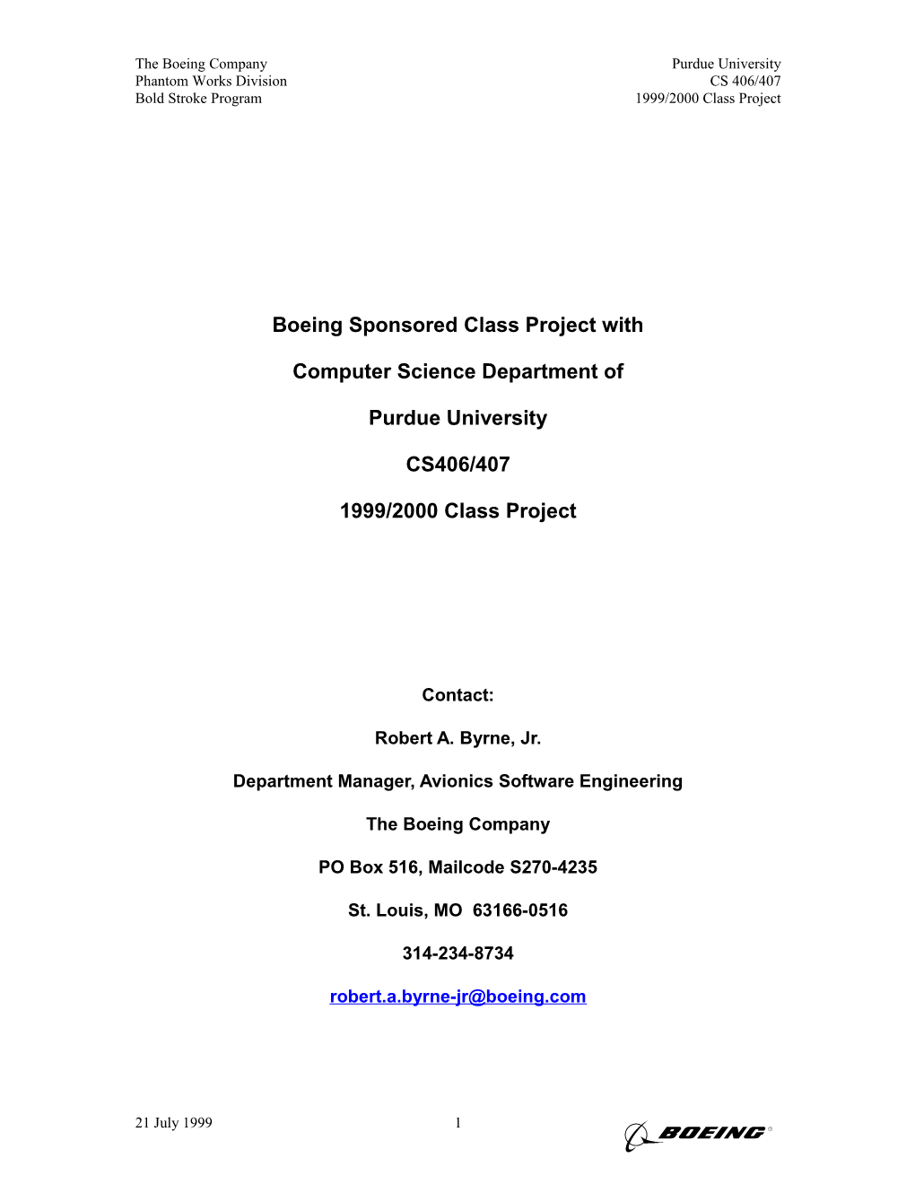 The Boeing Company Purdue University