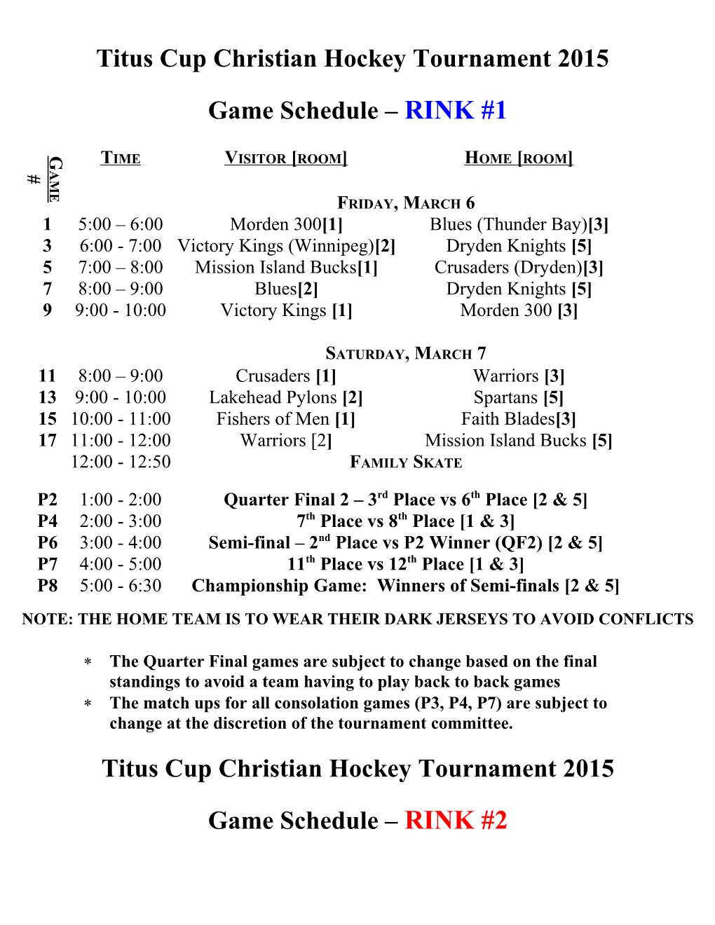 Emmanuel Baptist Hockey Tournament 2001