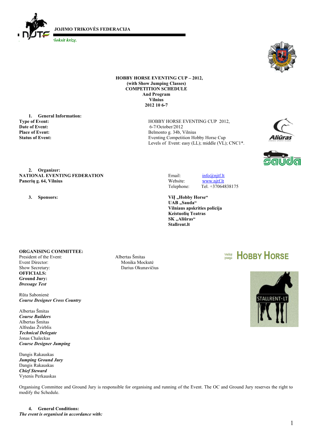 Hobby Horse Eventing Cup 2012