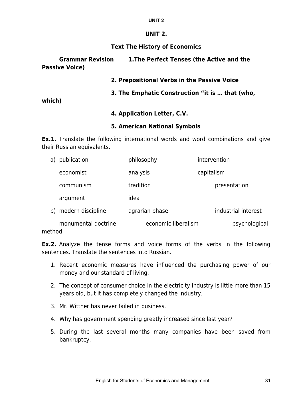 Grammar Revision1.The Perfect Tenses (The Active and the Passive Voice)