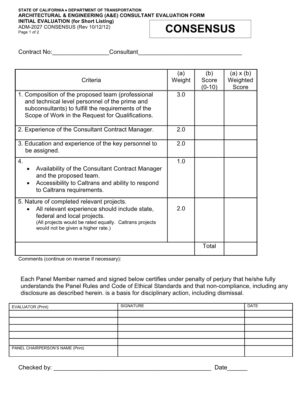 State of California Department of Transportation