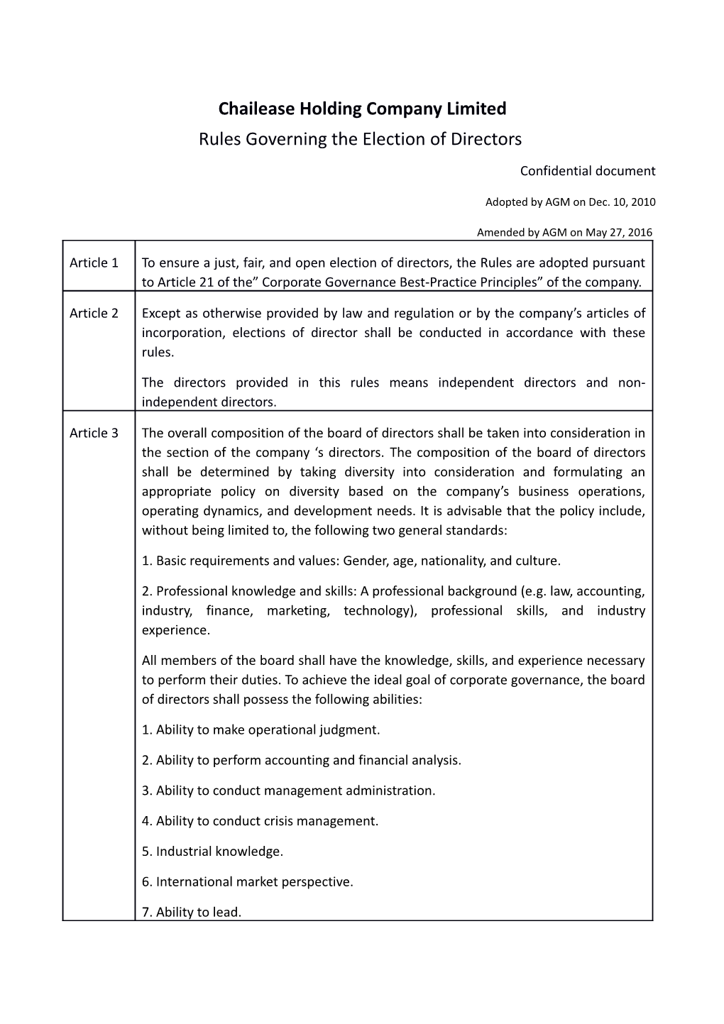 Chailease Holding Company Limited