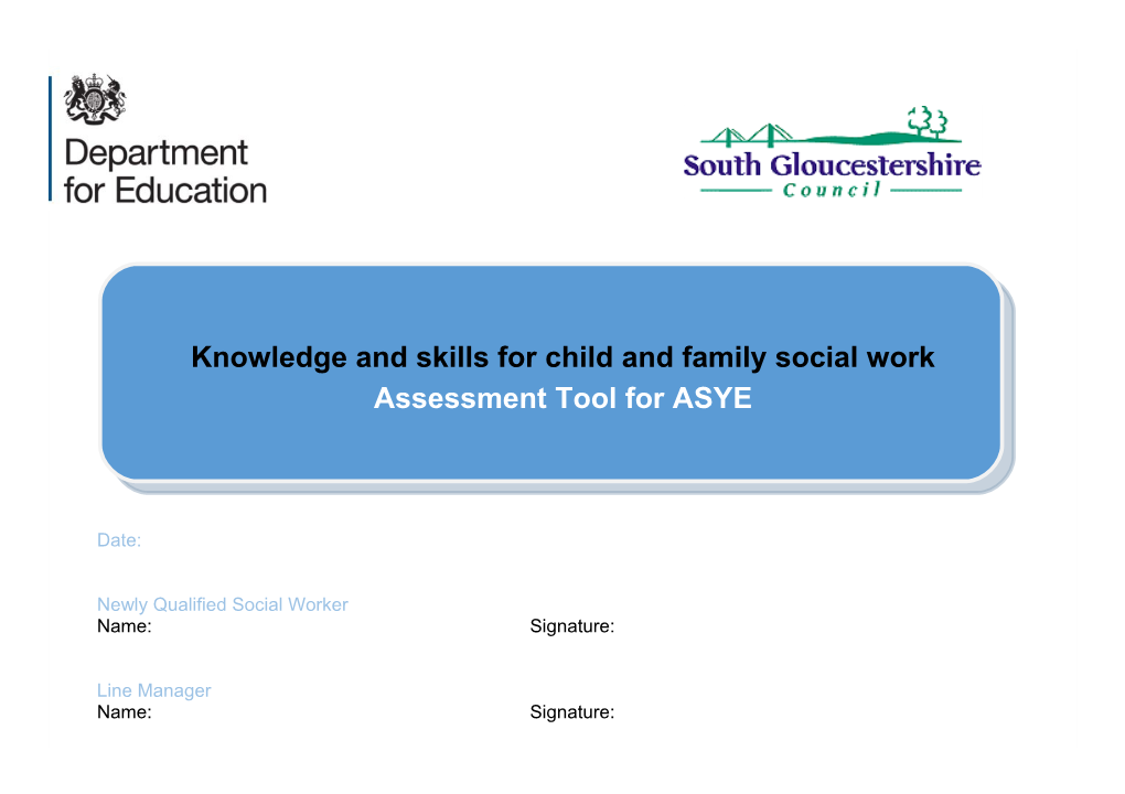 Knowledge and Skills for Child and Family Social Work