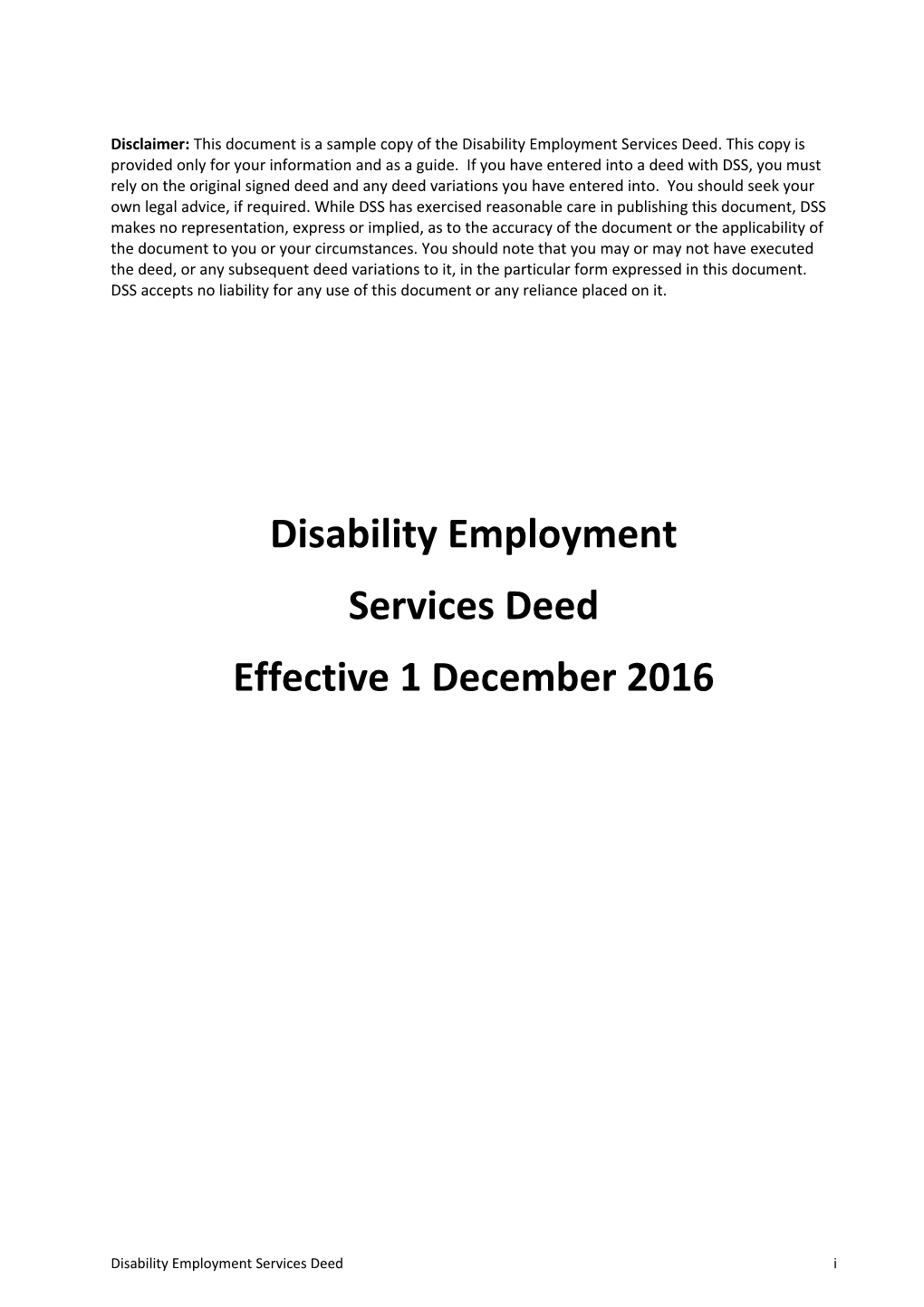 Disability Employment