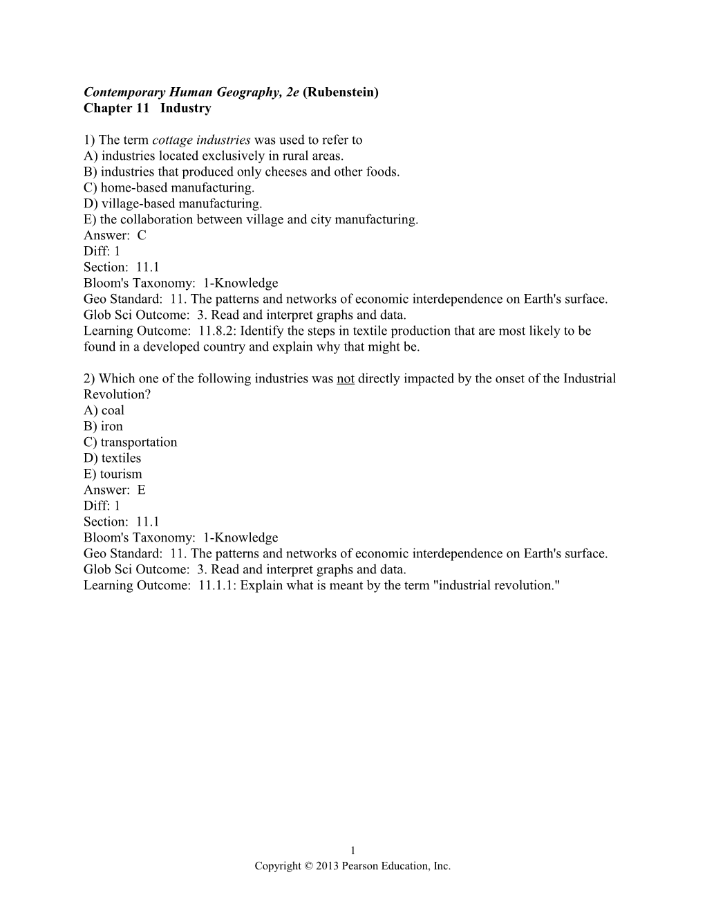 Contemporary Human Geography, 2E (Rubenstein)