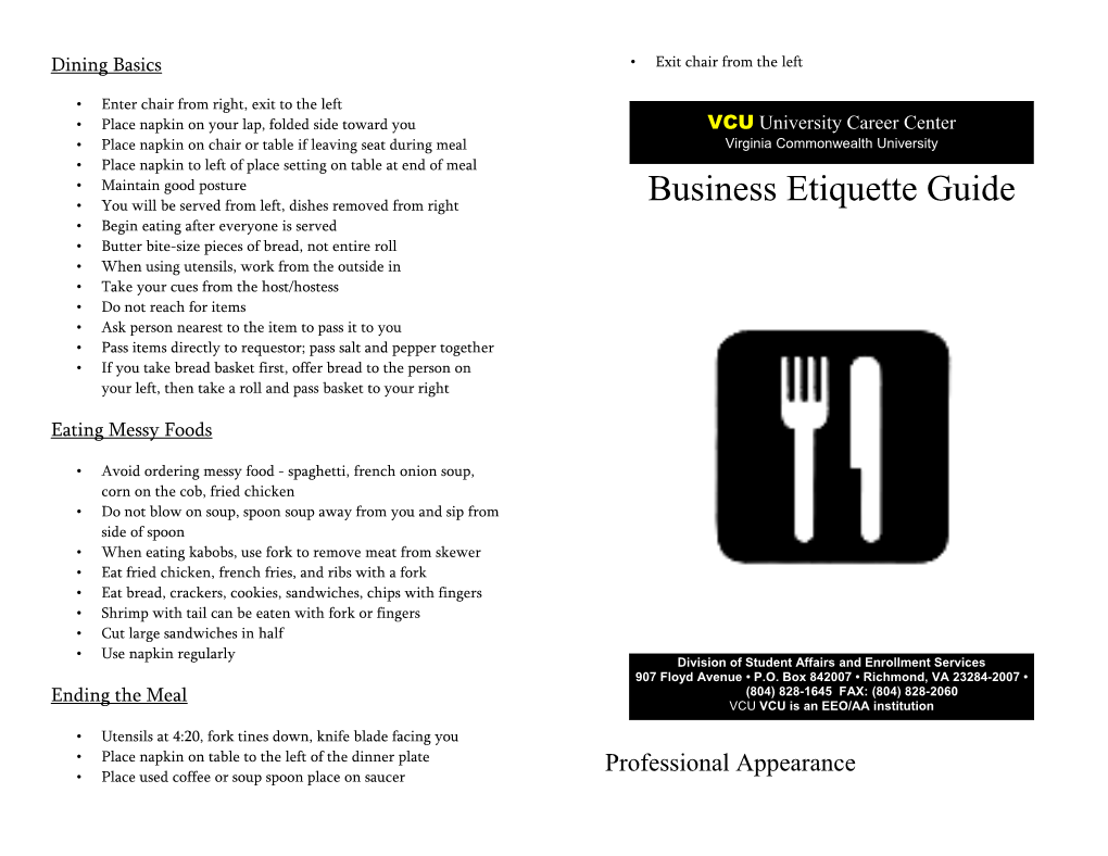 Business Etiquette Guide