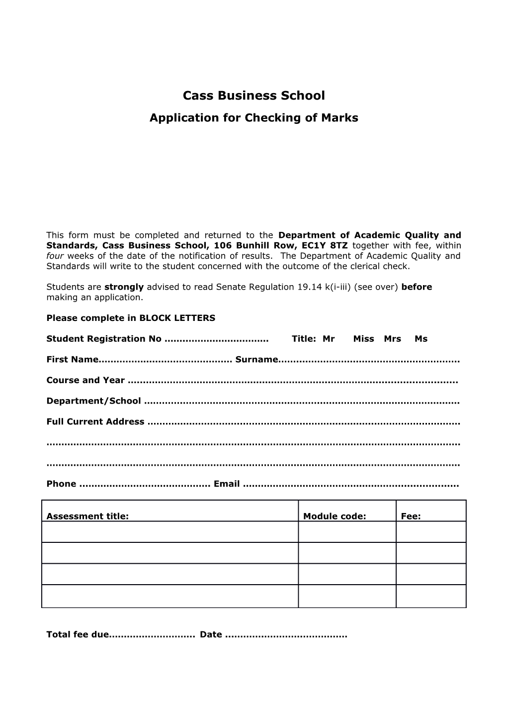 Application for Checking of Marks