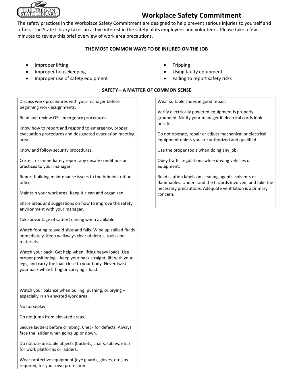 Safety Commitment and Parking-Bus Permit Form