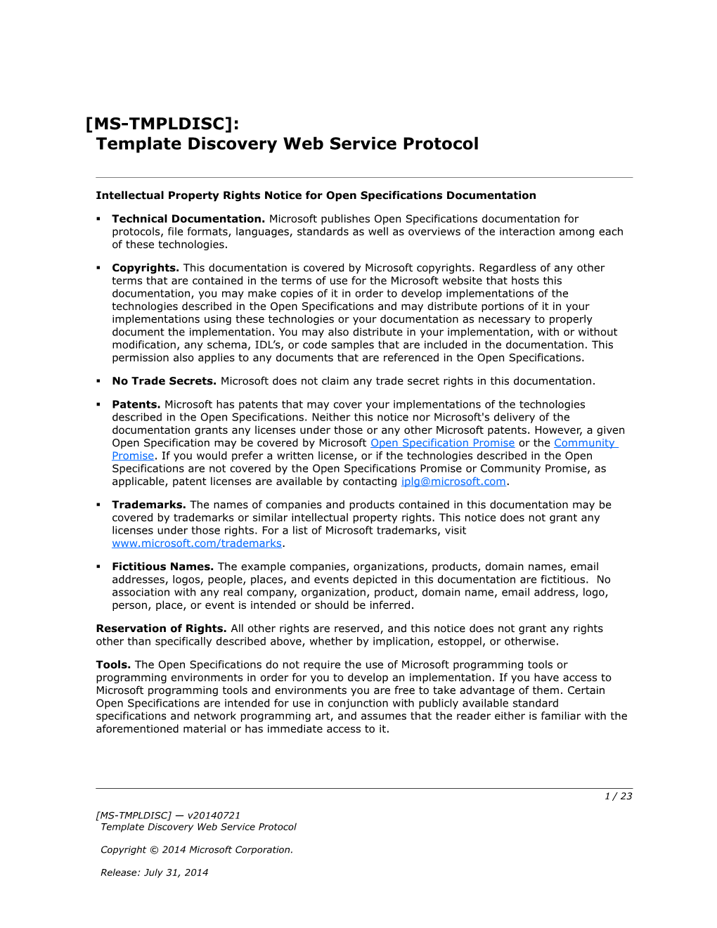 Intellectual Property Rights Notice for Open Specifications Documentation s55