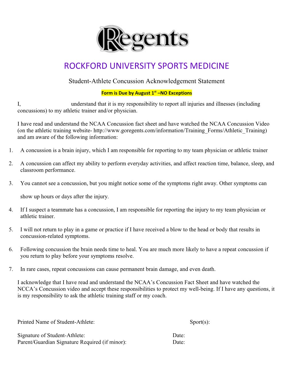 Rockford University Sports Medicine
