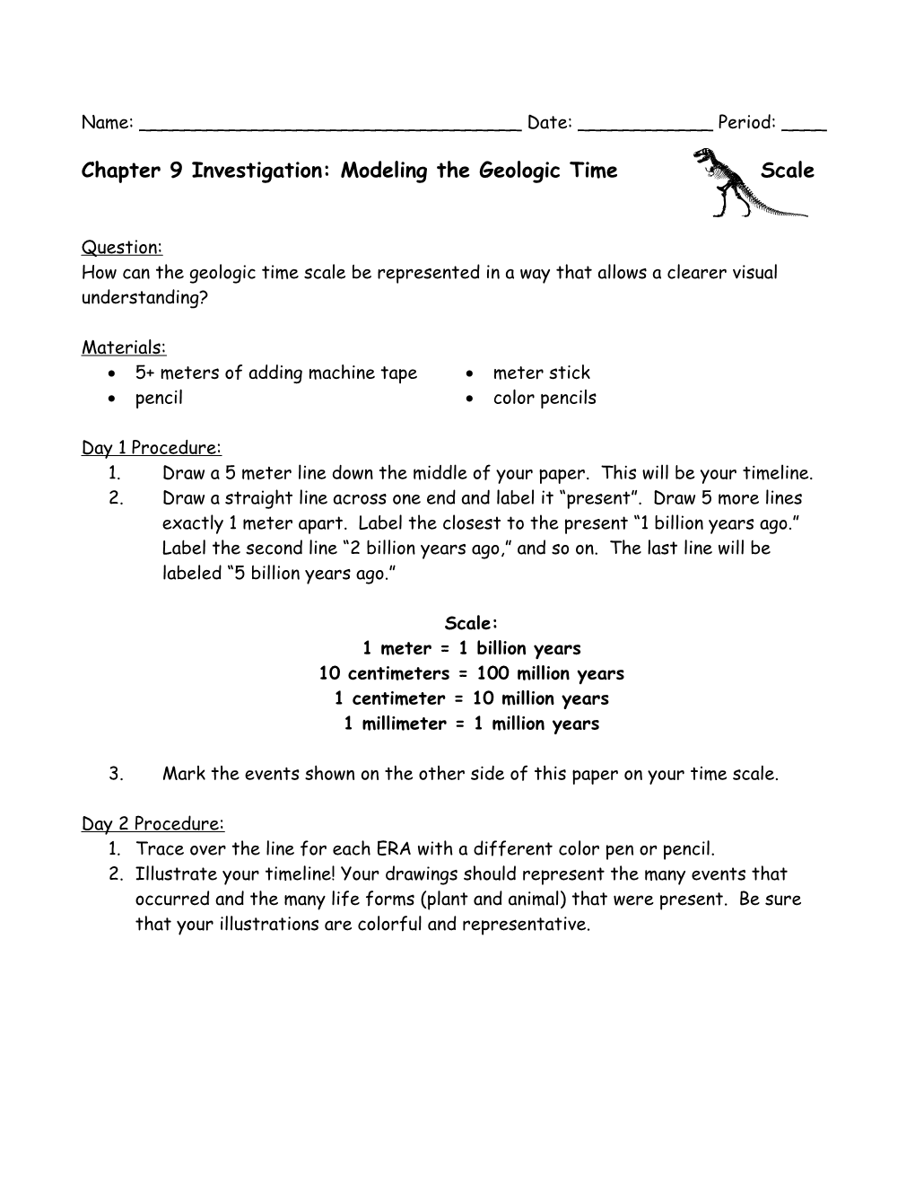 Modeling the Geologic Time Scale