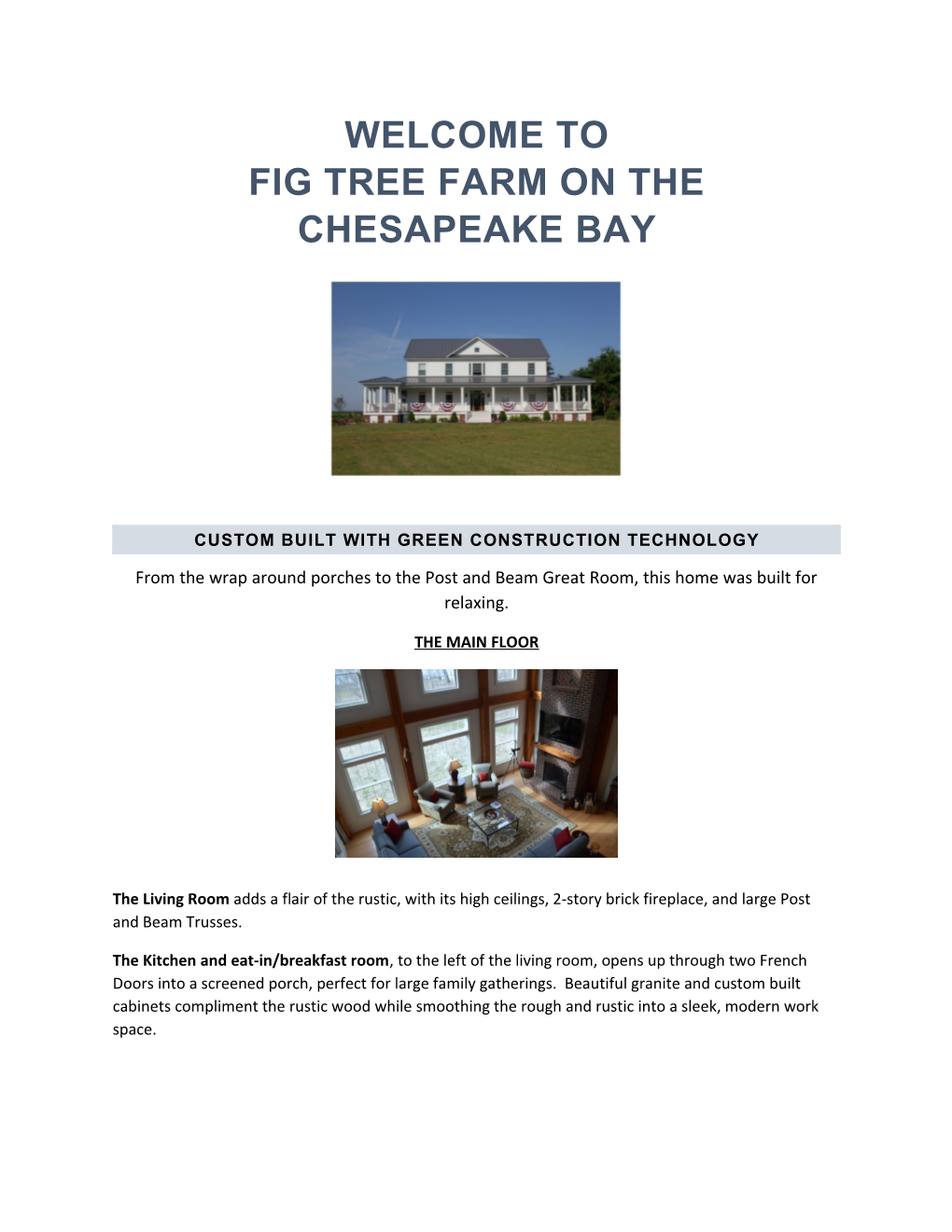 Fig Tree Farm on the Chesapeake Bay
