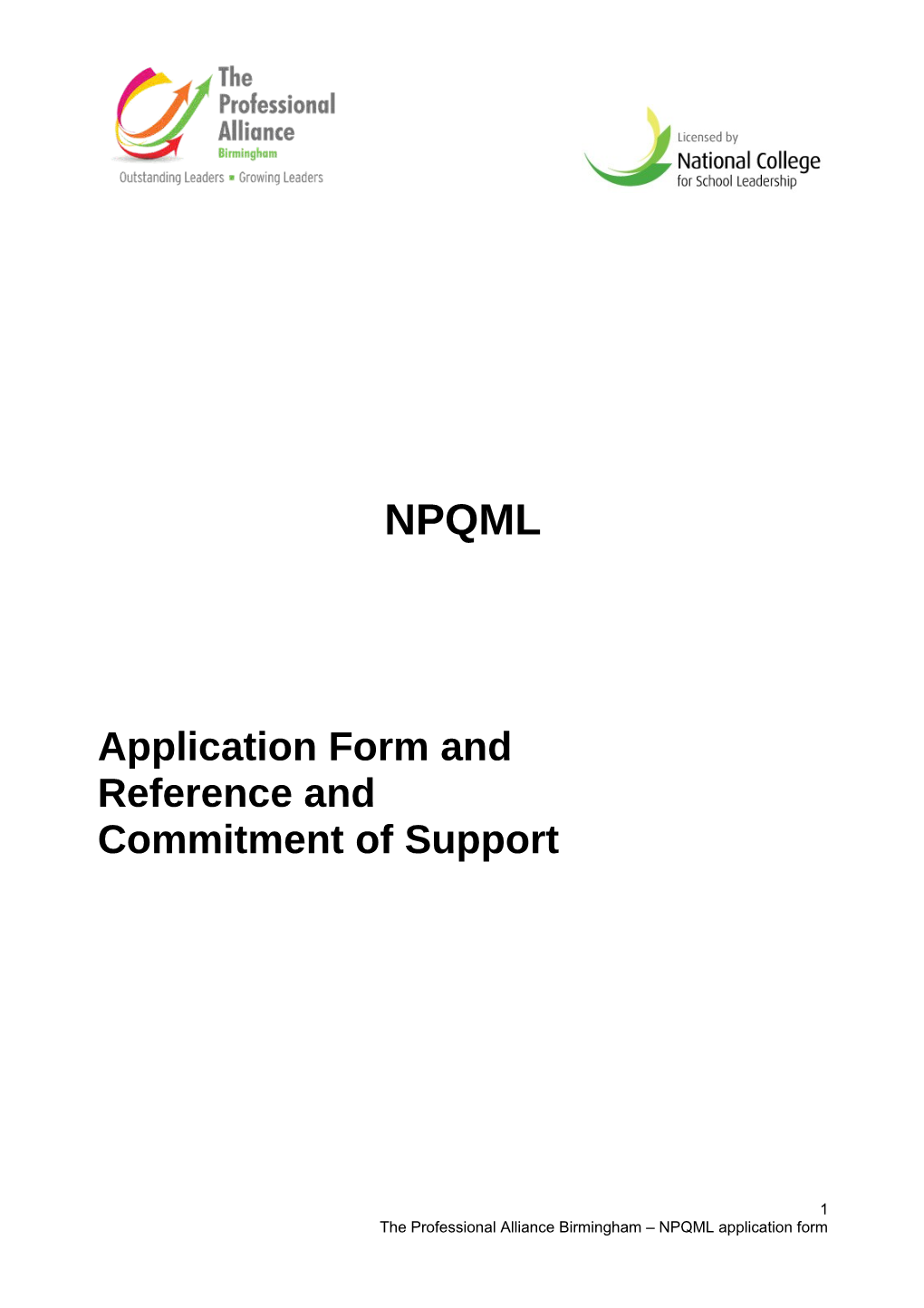 Application Form And