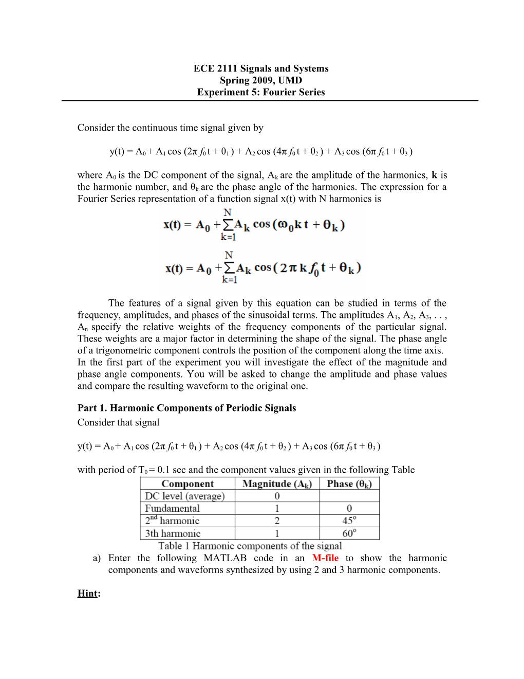 ECE 2111 Signals and Systems