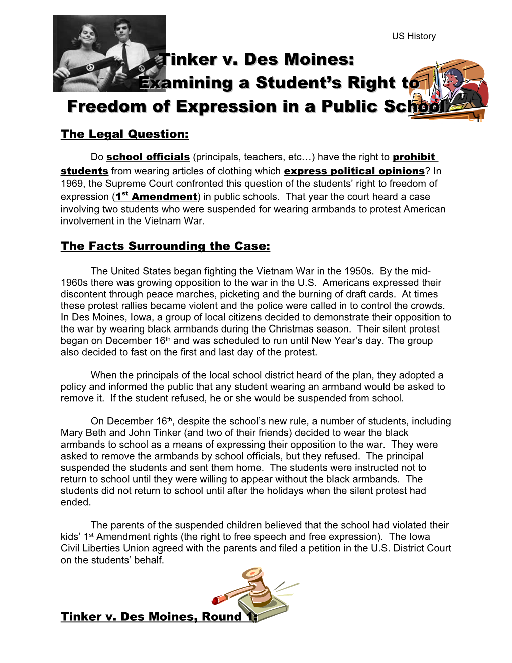 Freedom of Expression in a Public School
