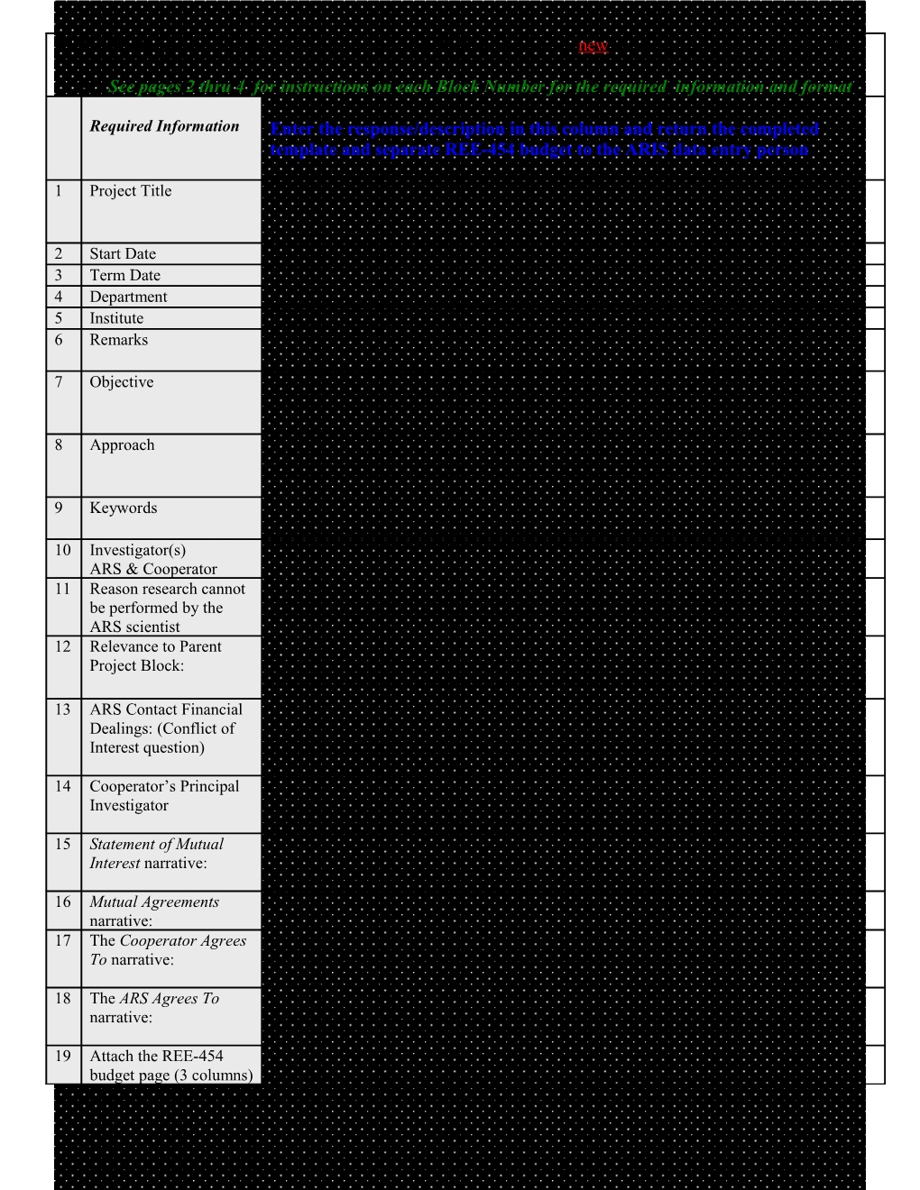 ARS-416/417/550A Template: Use to Establish a New Specific Cooperative Agreement (Outgoing