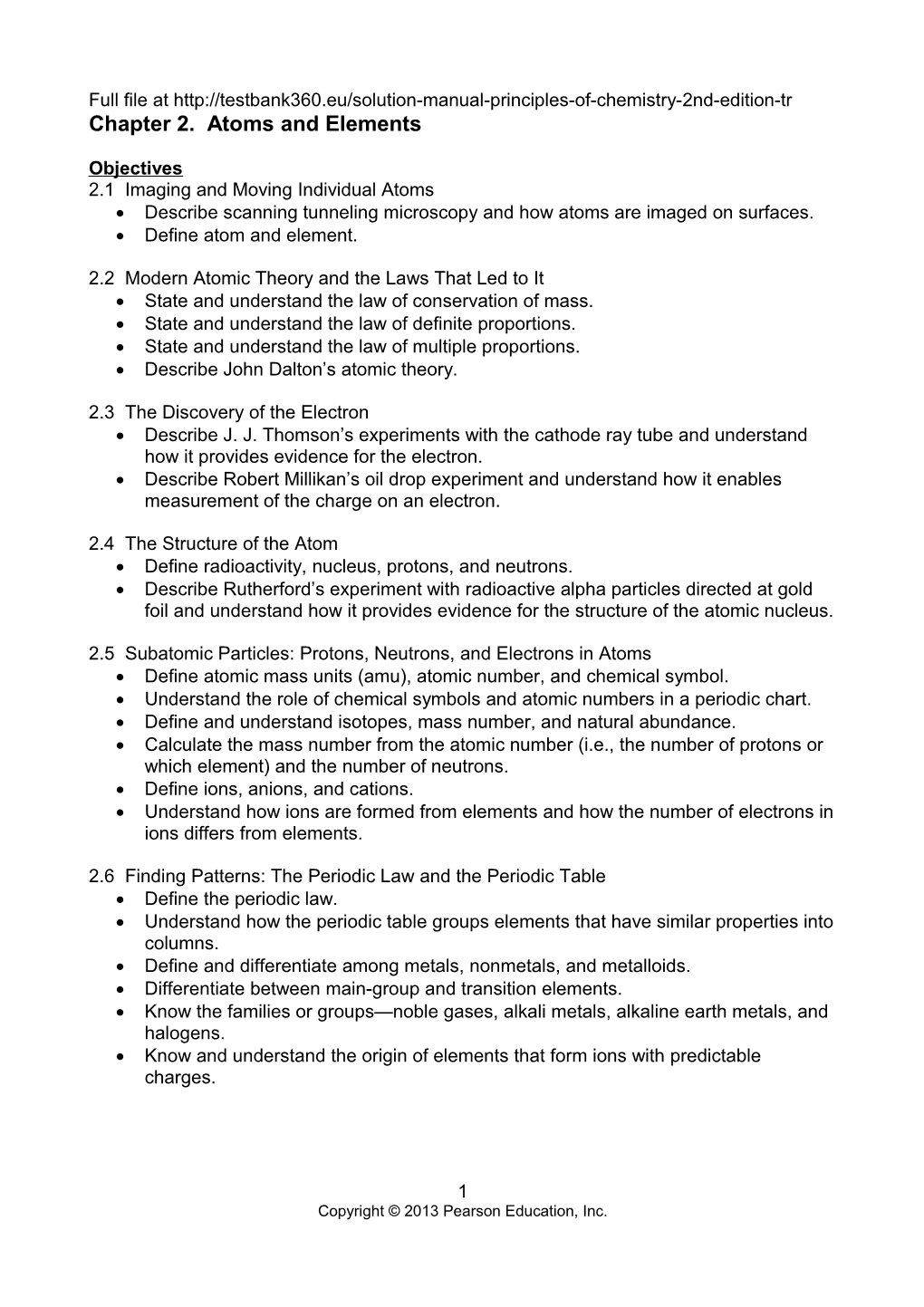 Chapter 2. Atoms and Elements