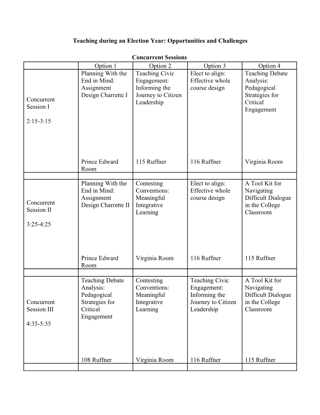 Teaching During an Election Year: Opportunities and Challenges