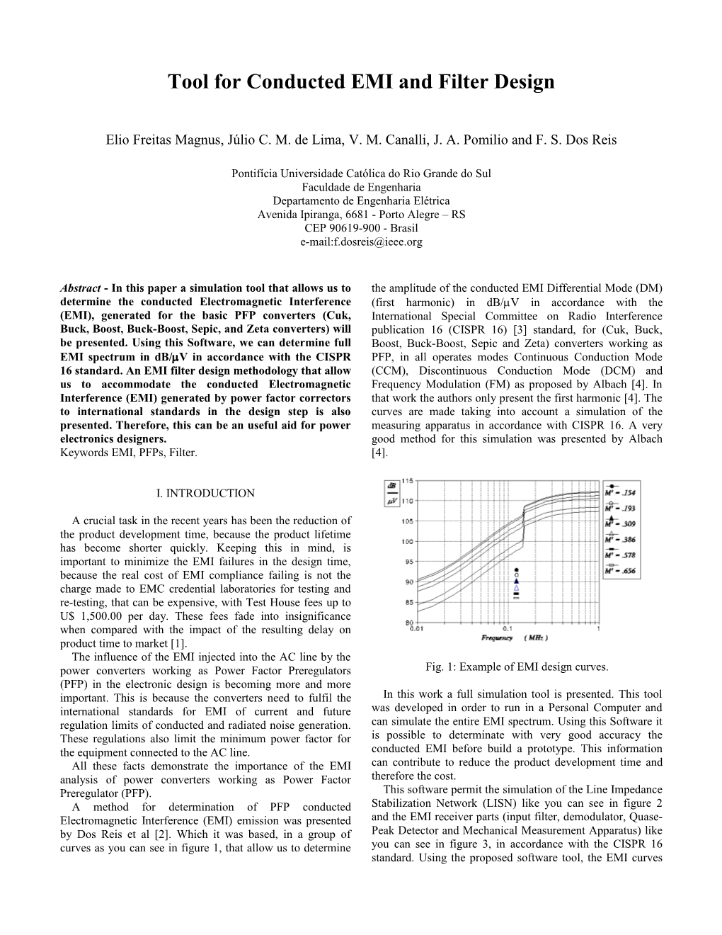 Tool for Conducted EMI and Filter Design