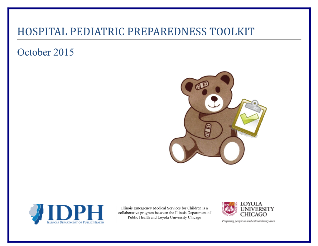 Hospital Pediatric Preparedness Toolkit