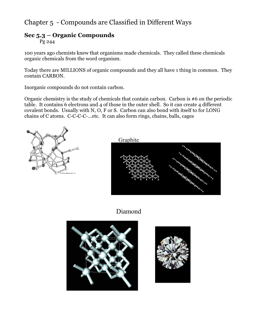 Chapter 5 - Compounds Are Classified in Different Ways