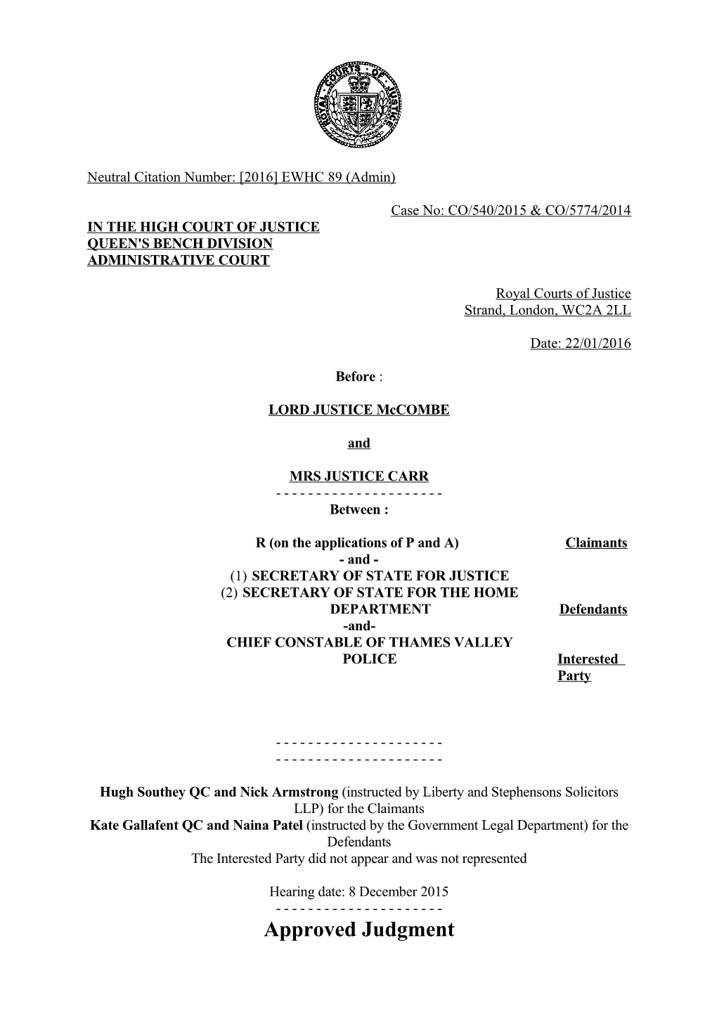 High Court Judgment Template s11