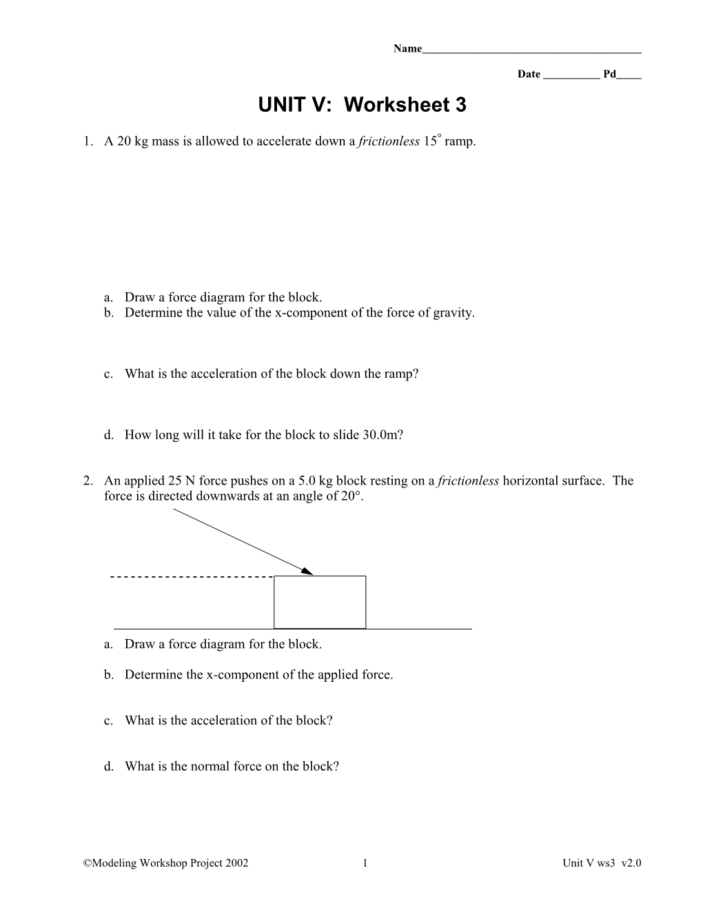 UNIT V: Worksheet 3