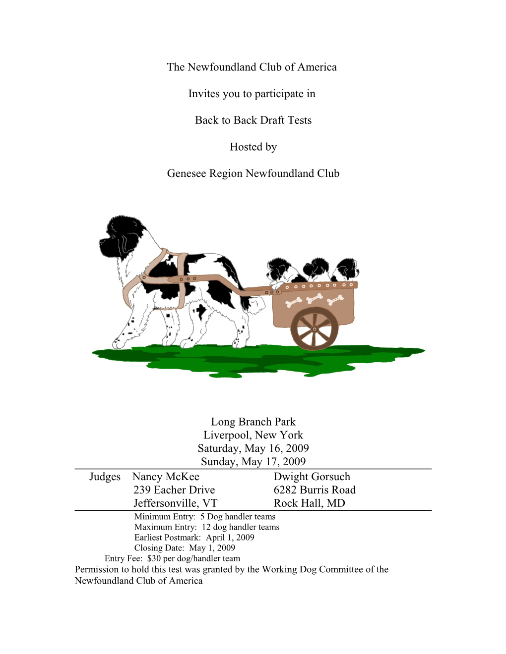 The Genesee Region Newfoundland Club