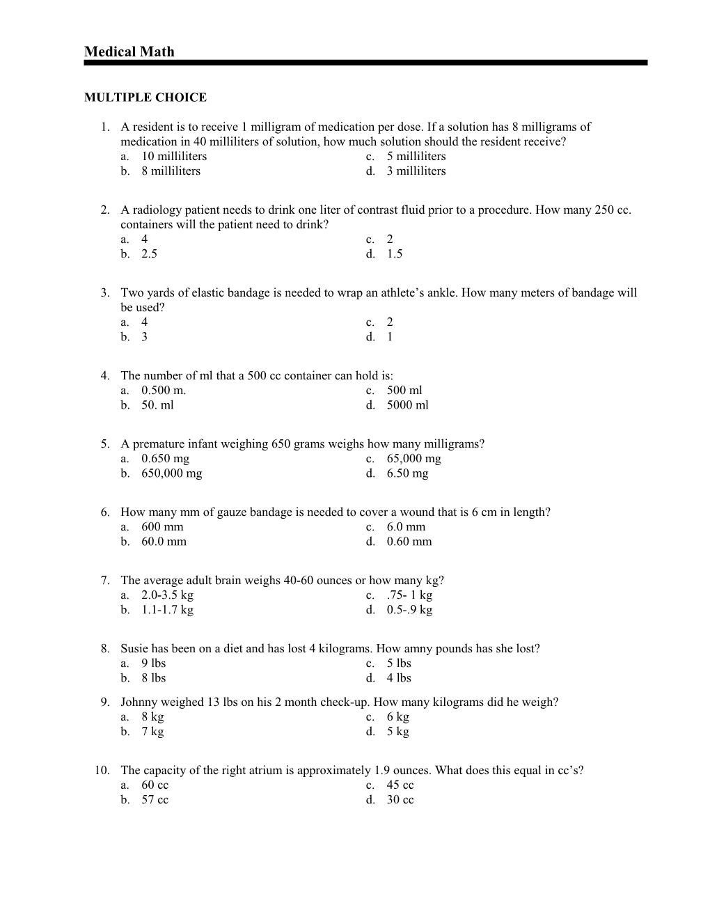 Multiple Choice s3