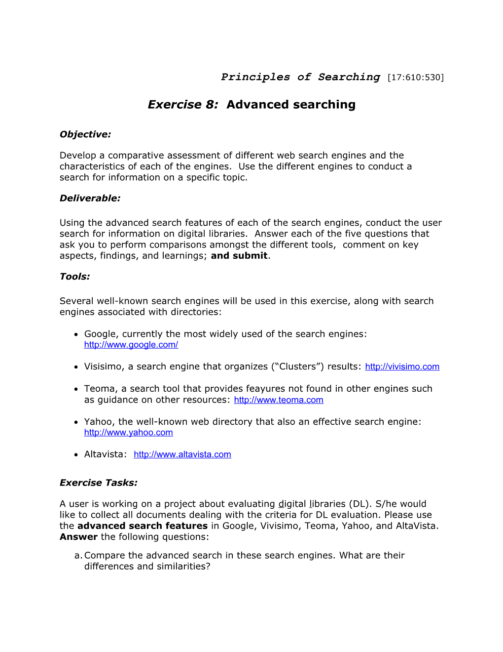 Exercise: Advanced Searching