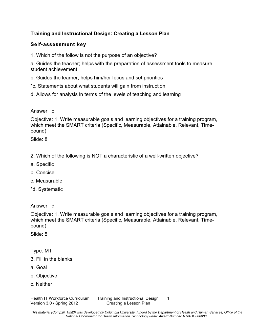 Comp20 Unit3 Self Assess Key