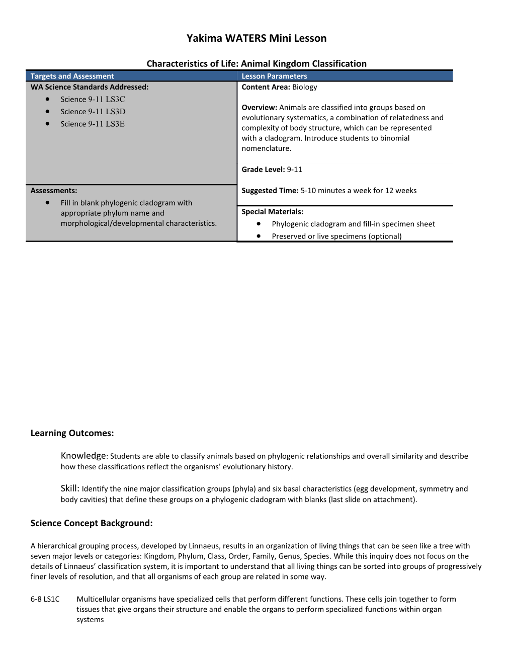 WATERS Mini Lesson s1