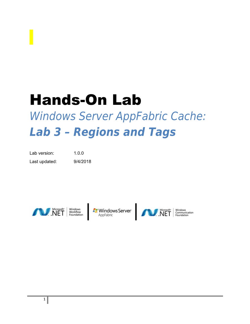 Lab 3 Regions and Tags