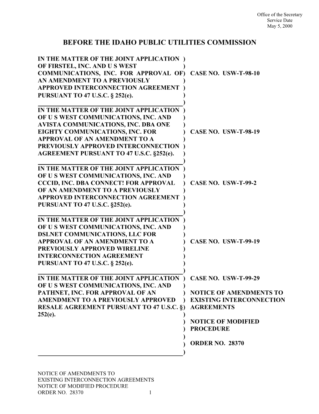 Before the Idaho Public Utilities Commission s14