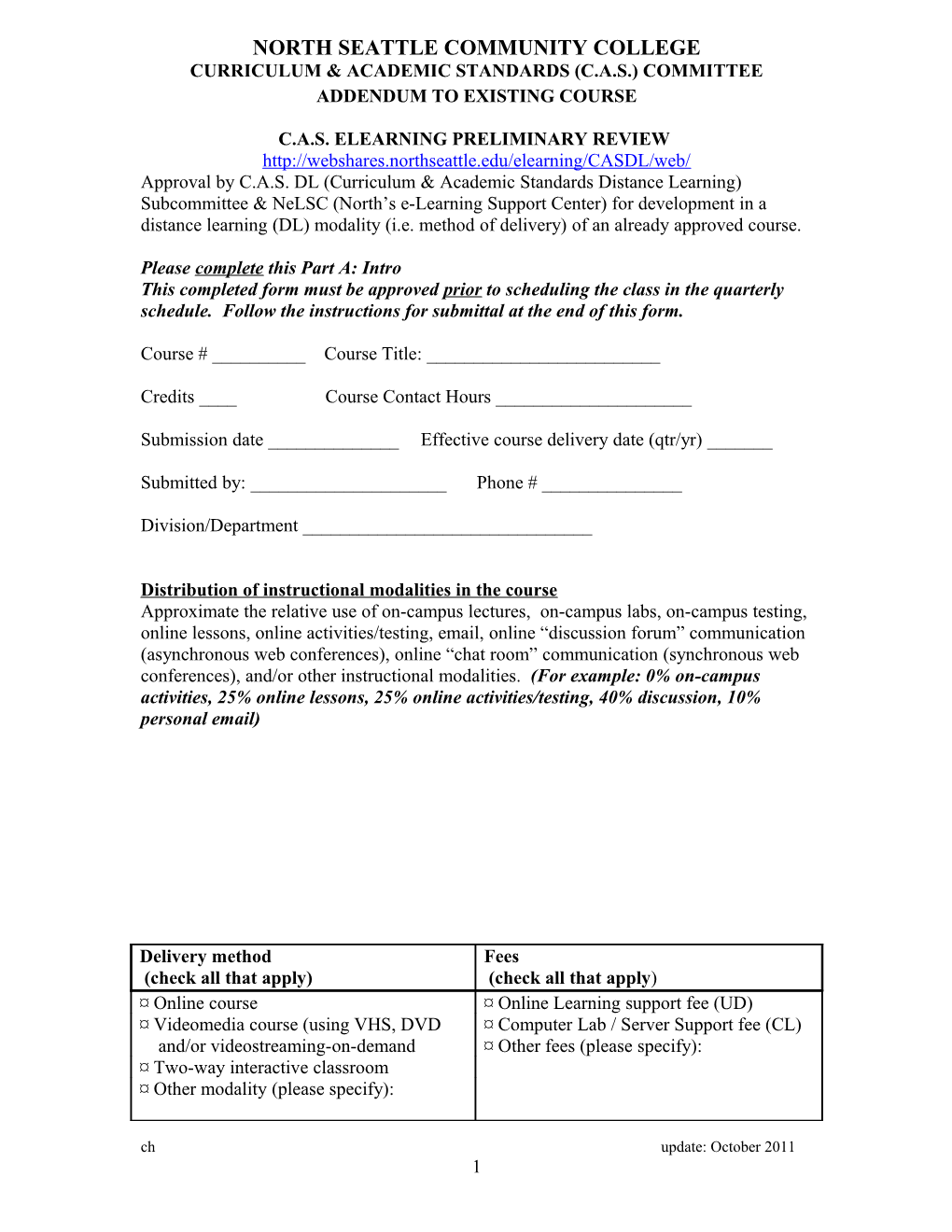 CAS DL Approval Form #1