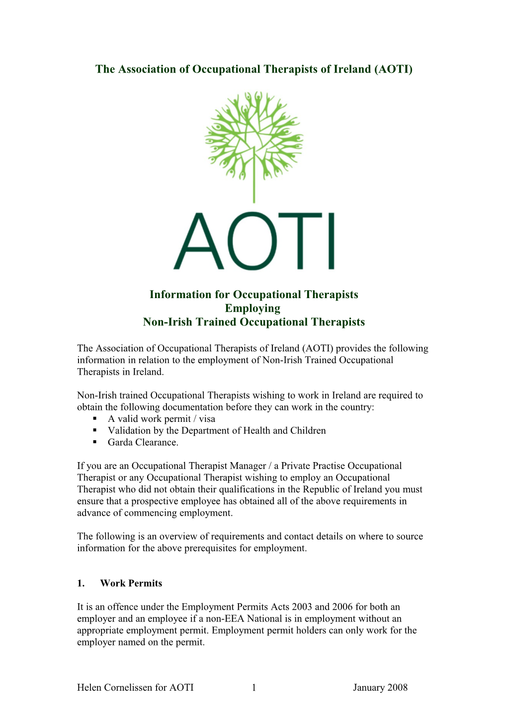 The Association of Occupational Therapists of Ireland (AOTI)