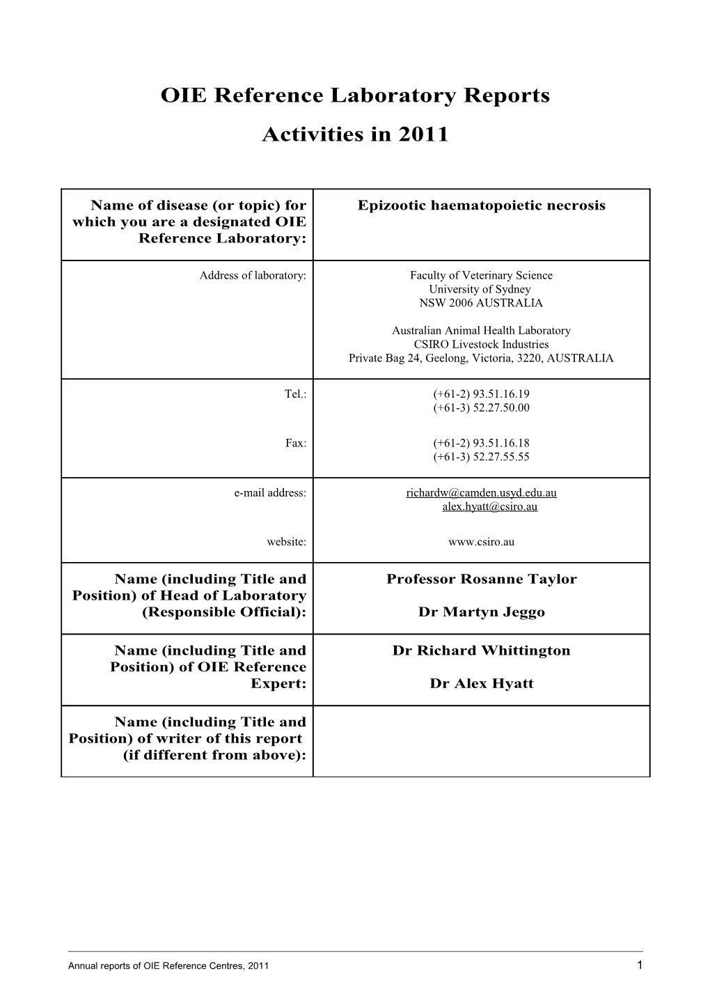 OIE Reference Laboratory Reports s5