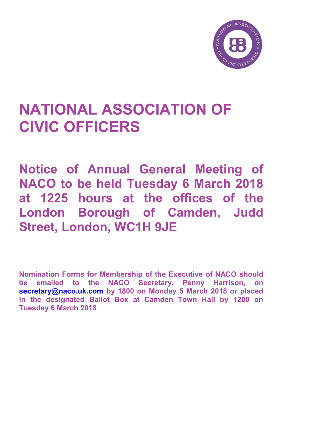 National Association of Civic Officers