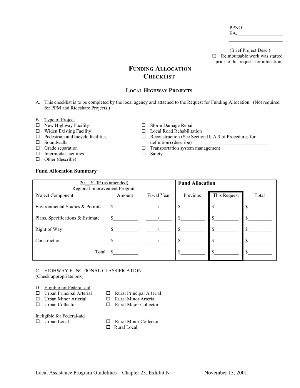 Chapter 23 Local Agency Stip Projects