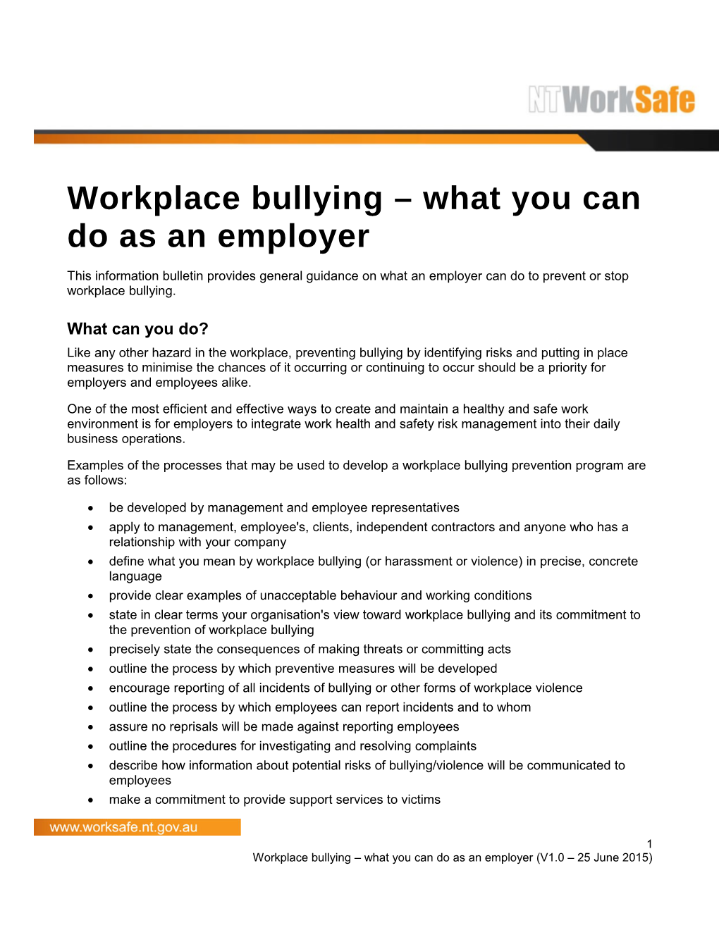 Workplace Bullying What You Can Do As an Employer