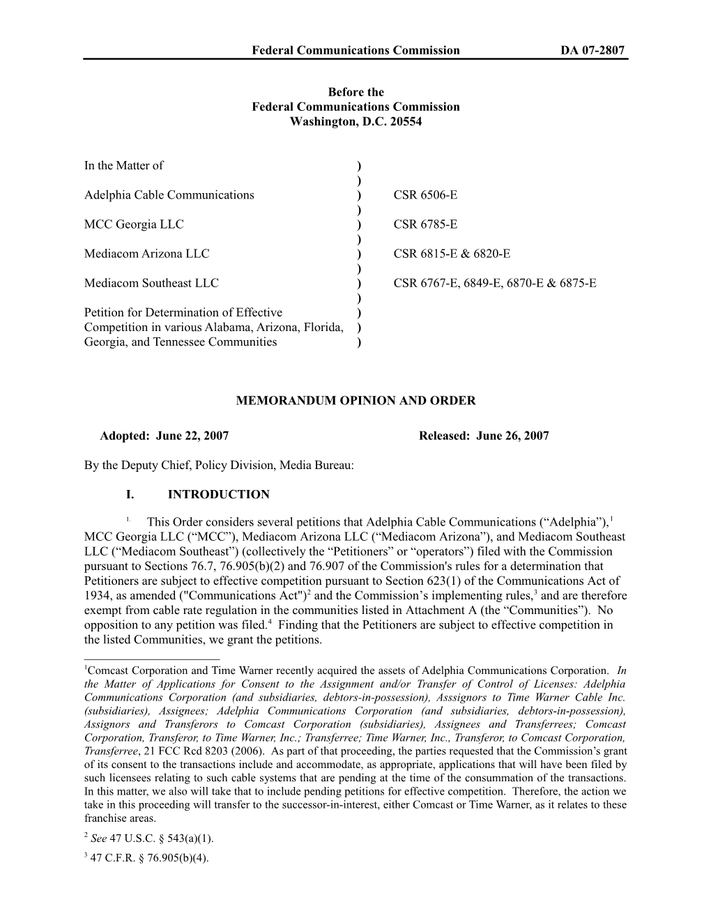 Memorandum Opinion and Order s17